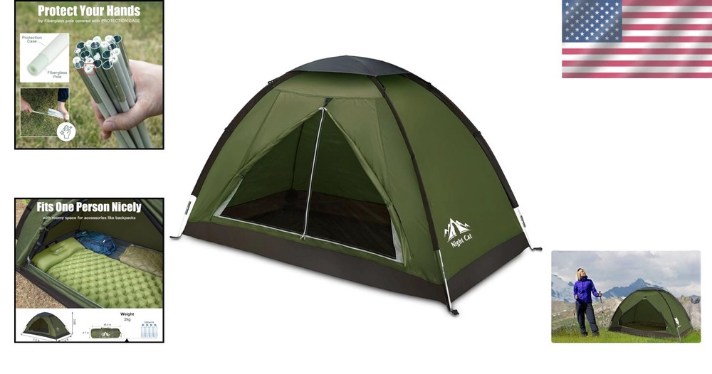 Versatile Backpacking Tent with Mesh Ventilation - Perfect for Kids & Scouts
