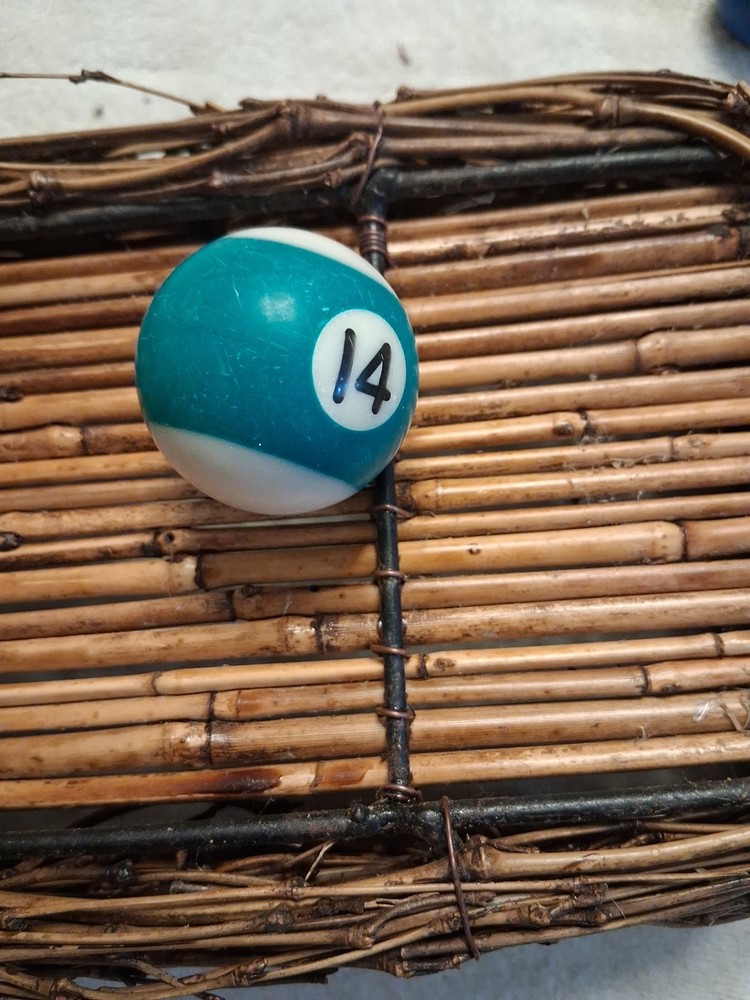 Replacement Mini Billiard Pool Ball - Teal White Strip #6