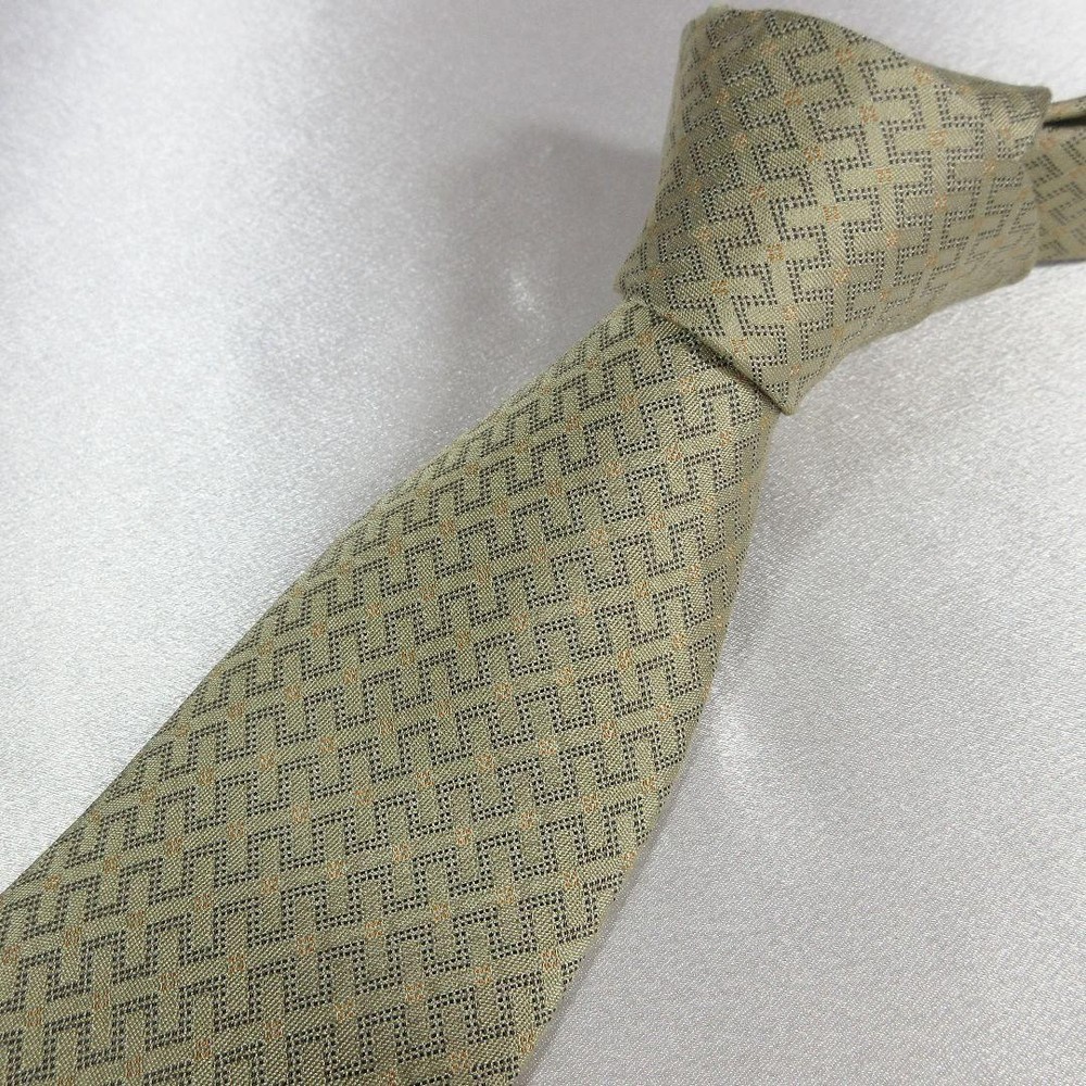 Hermes H pattern silk tie
