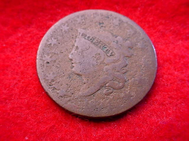 1834 CORONET HEAD LARGE CENT  COPPER COIN!   #T-76
