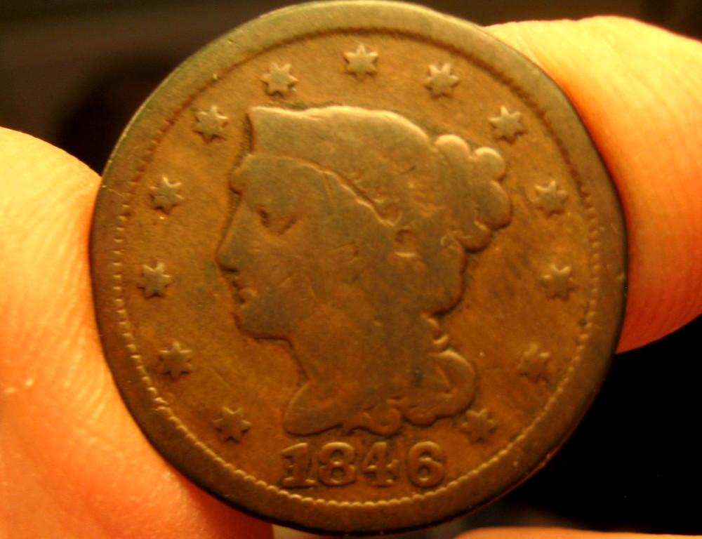 1846 LARGE CENT ~ Small Date ~ Good