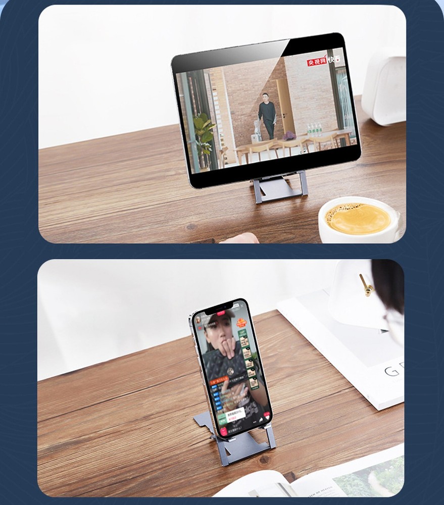 2Pack Phone Holder Foldable Adjustable Multi-Angle Cell Phone Stand for iPhone