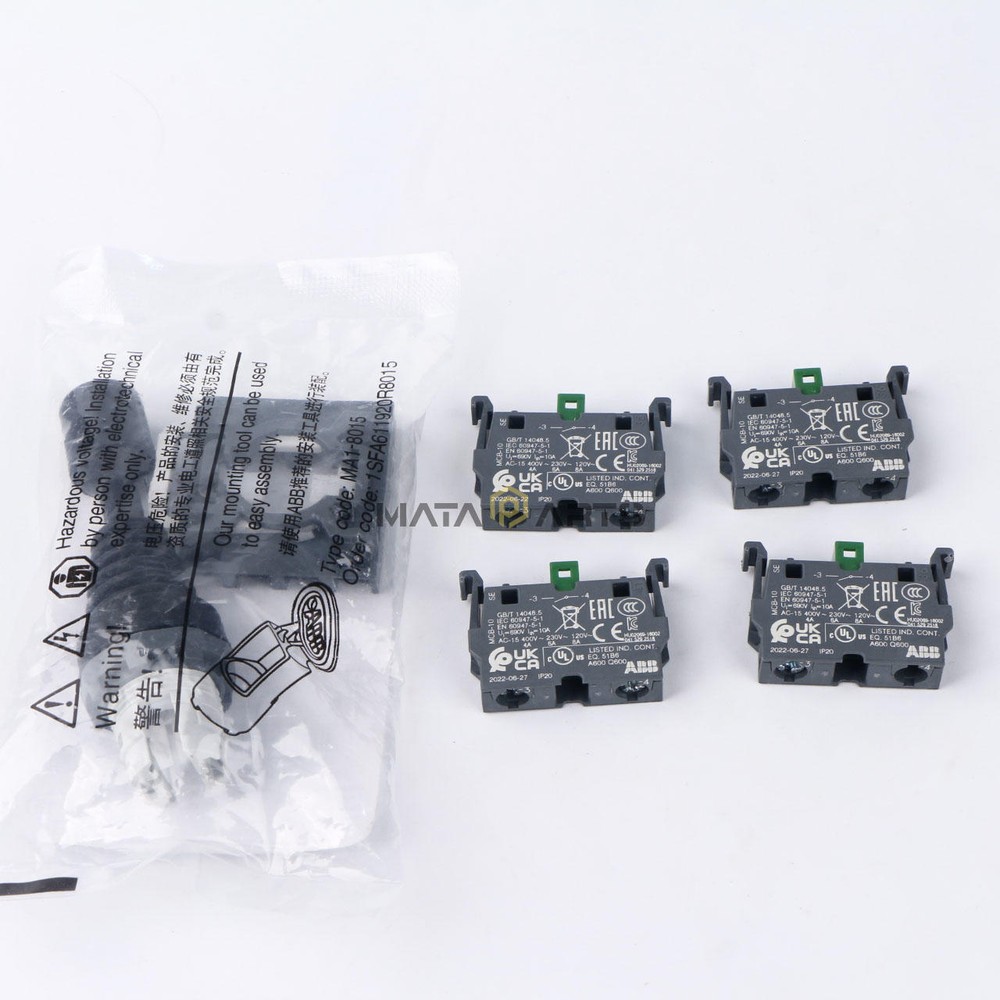 NEW ABB Control Joystick Switch MJS6-40B with 4 MCB-10 Contacts Reset Type