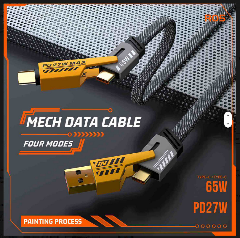 Multi Charging Cable 4 in 1 Fast Charging Cable & Data Sync for iphone Samsung