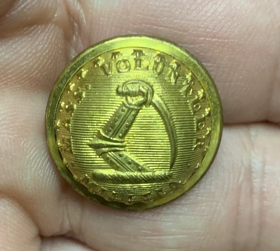 Massachusetts Civil War Staff Coat Button