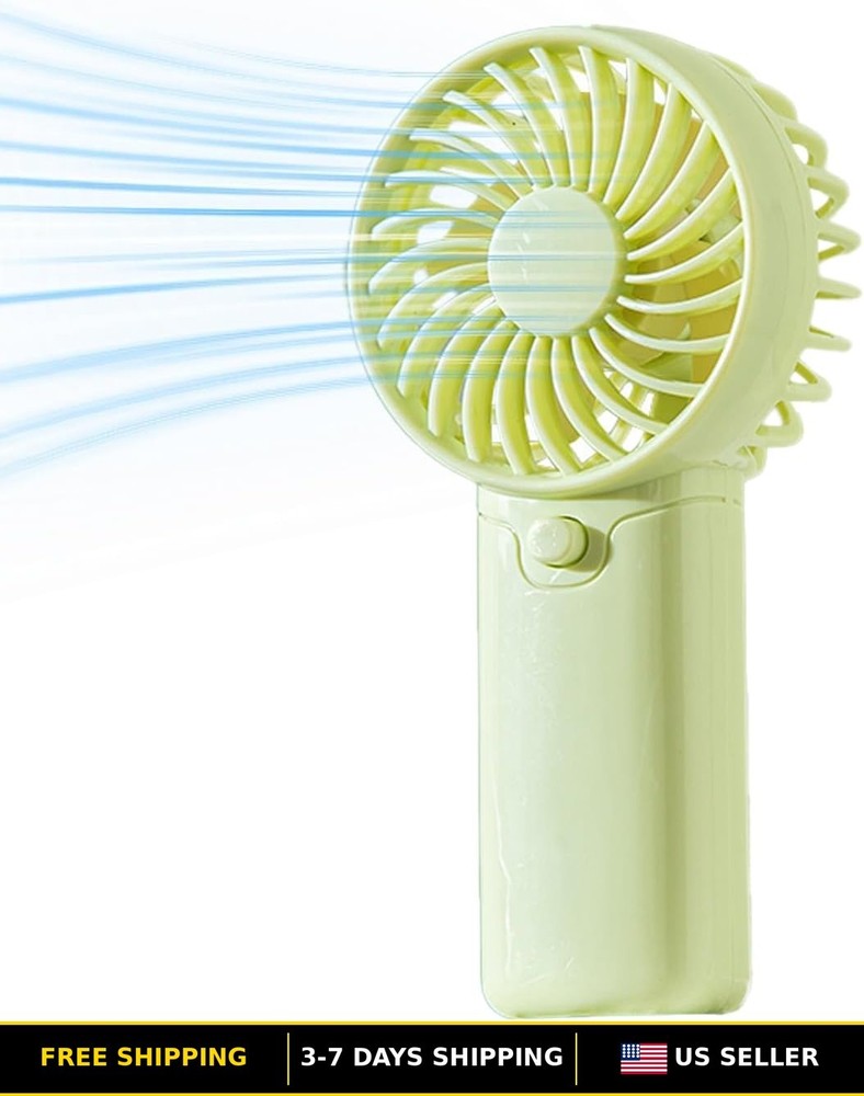 5-Inch Portable Battery-Powered Fan, AAA Battery & USB Rechargeable, Mini Size