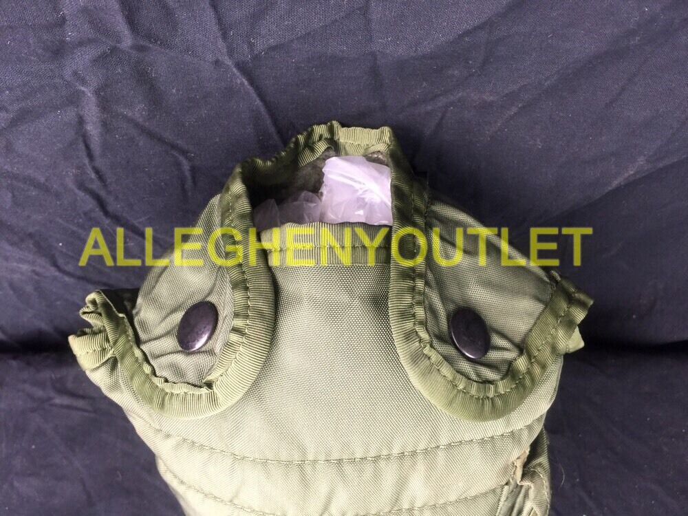 NEW 1QT Canteen & USED Cover Pouch LC2 1 Quart OD Green with 2-ALICE Clips SET