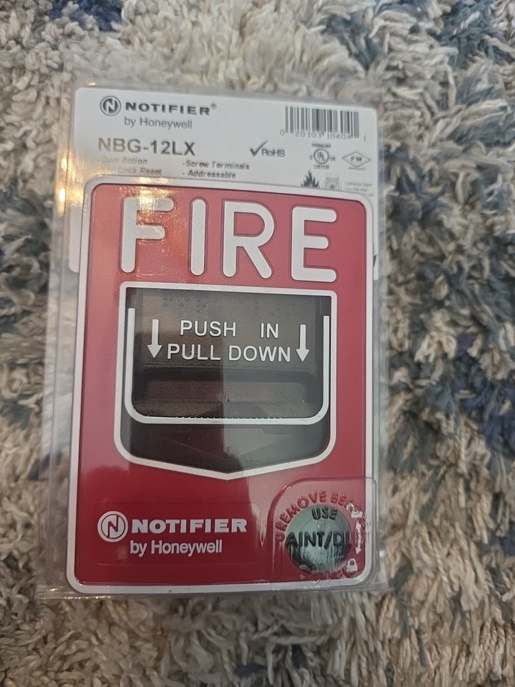 Notifier NBG-12LX Addressable Fire Alarm Pull Station USED