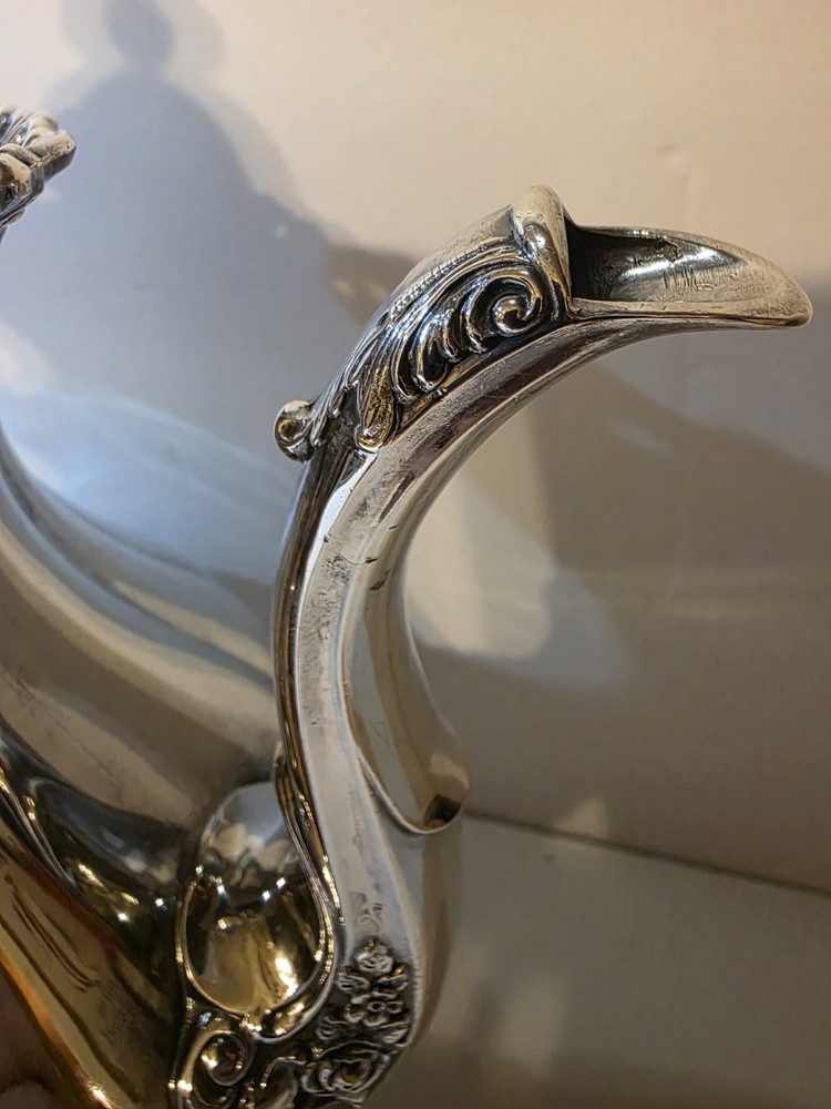 WALLACE Rose Point 1200 TEAPOT Silverplate