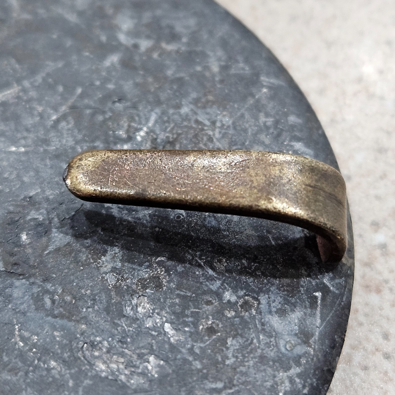 Vintage Civil War Era America Eagle Union 3 Prong Lead Filled Brass Belt Plate