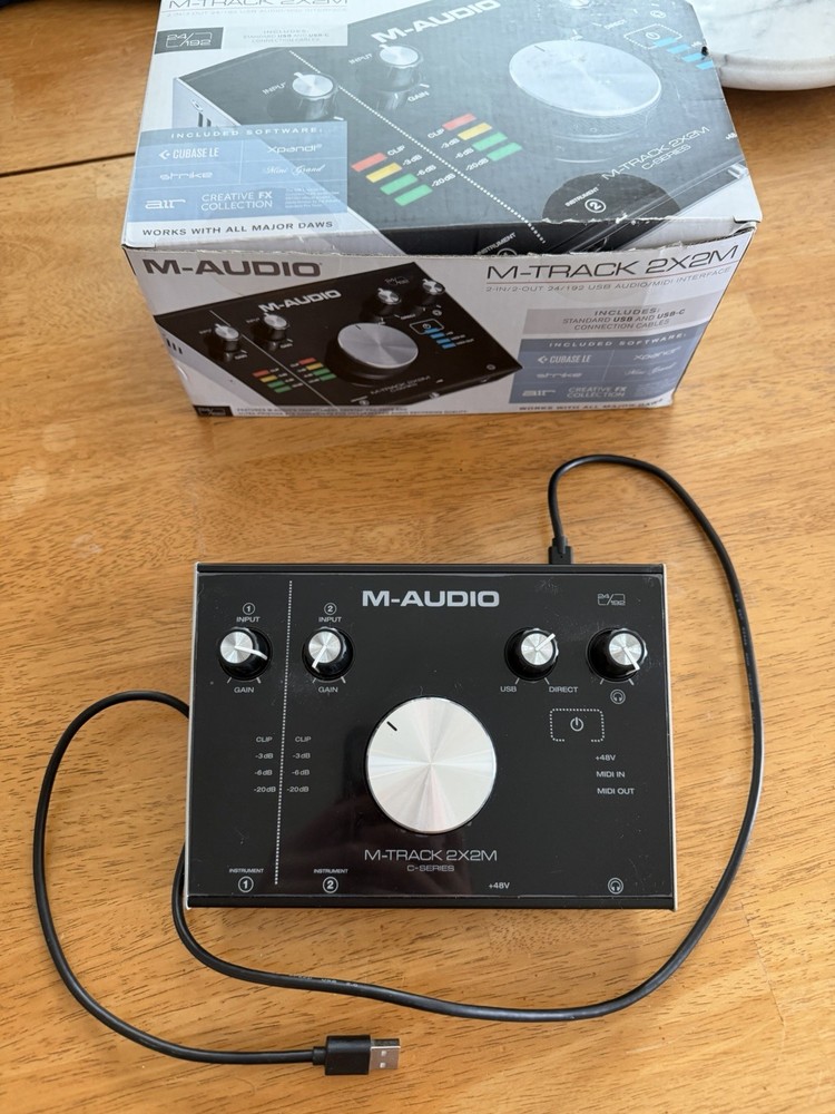 M-Audio M-Track 2X2M USB Audio Interface MIDI In/Out 2 Mic/Line Inputs
