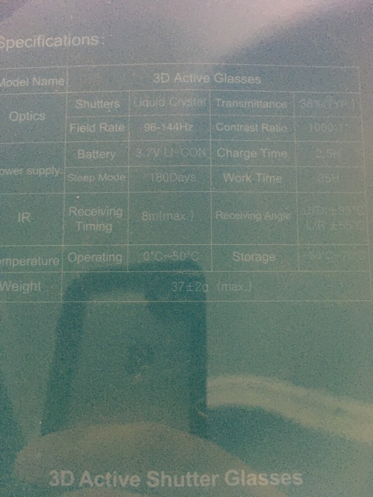 3D ACTIVE SHUTTER GLASSES ZODIAC