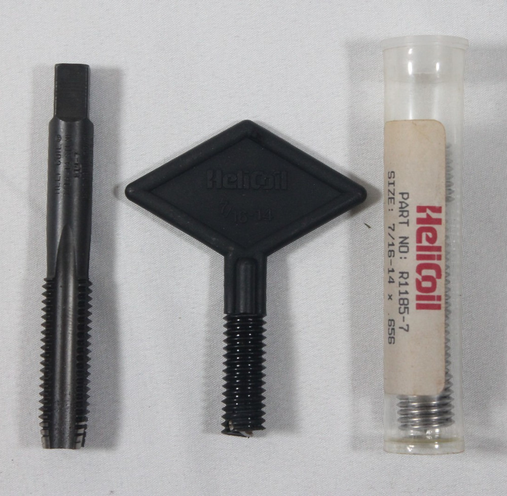 Heli‑Coil Thread Repair Kit 7/16-14 UNC Tap Tool Inserts Preowned USA Complete