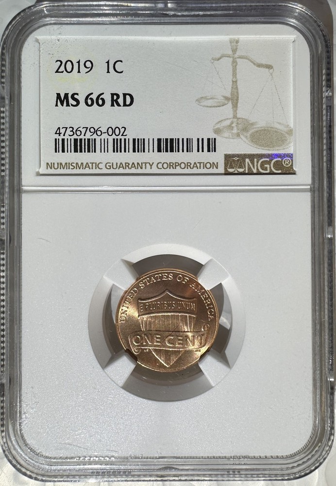 2019 P Lincoln Shield Cent NGC MS66RD