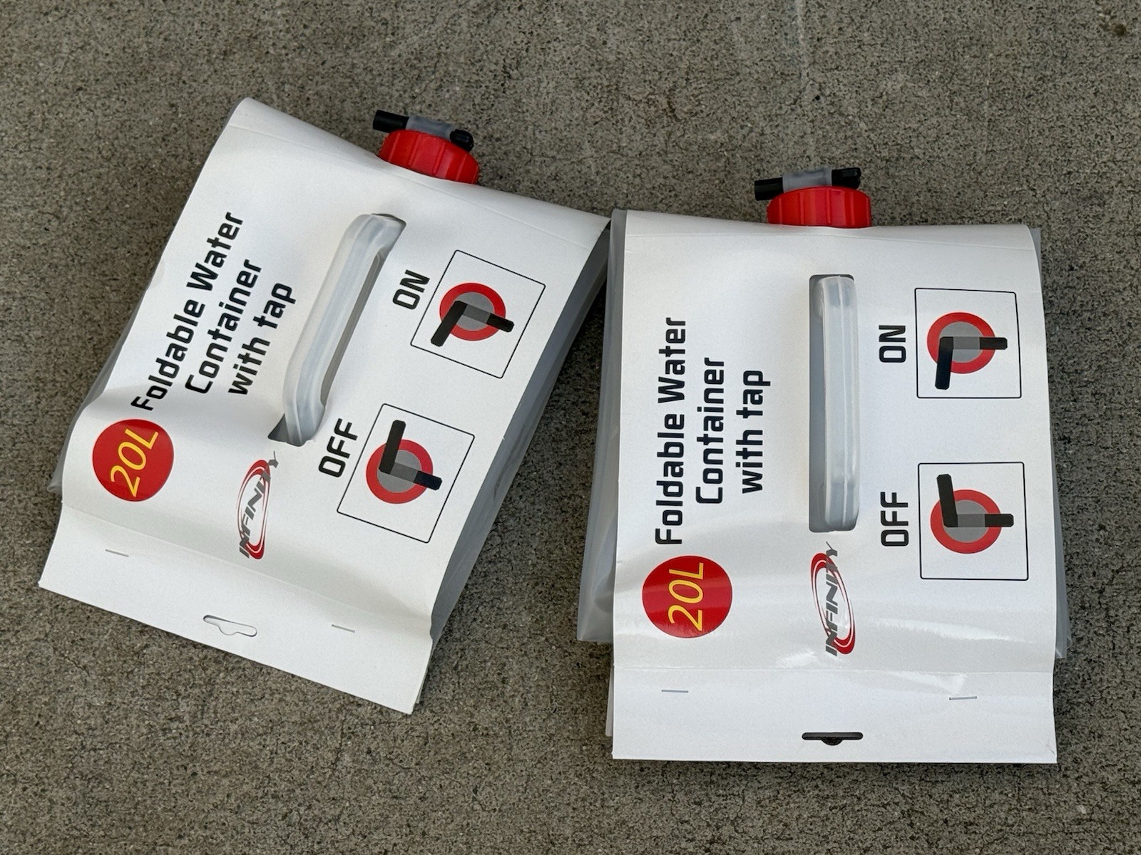 2Pack 10 Gallon Collapsible Water Container Storage Jug w/Spigot Outdoor Camping