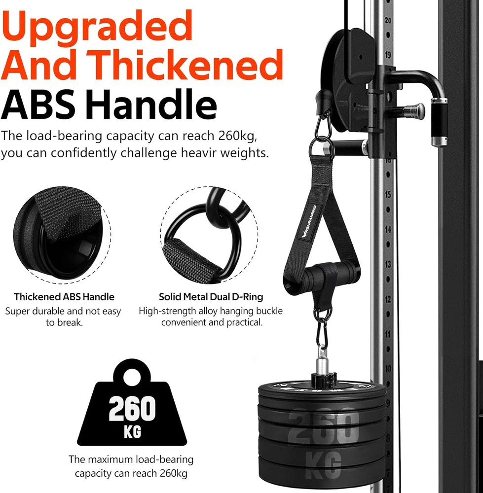 RENRANRING Gym Exercise Handles, Replacement Handle Attachments for Cable Machin