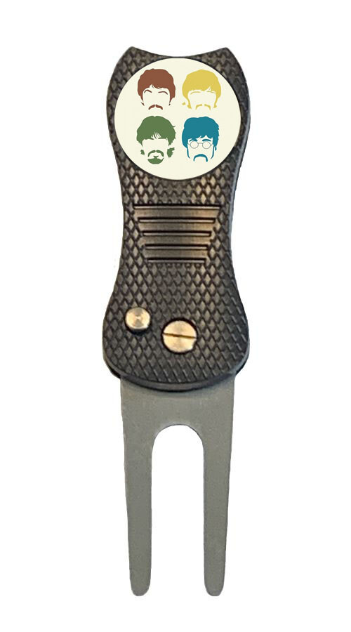 The Beatles Silhouettes Golf Ball Marker + Switchblade Divot Tool Get Back