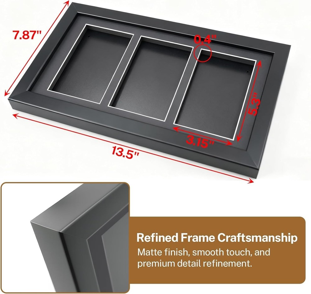Graded Card Display Frame – Compatible with PSA, CGC, TAG Slabs – Solid Wood ...