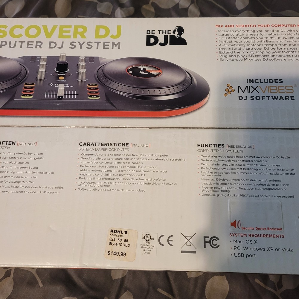 Ion Discover DJ Computer System Discovery PC Mac USB Open Box NIB