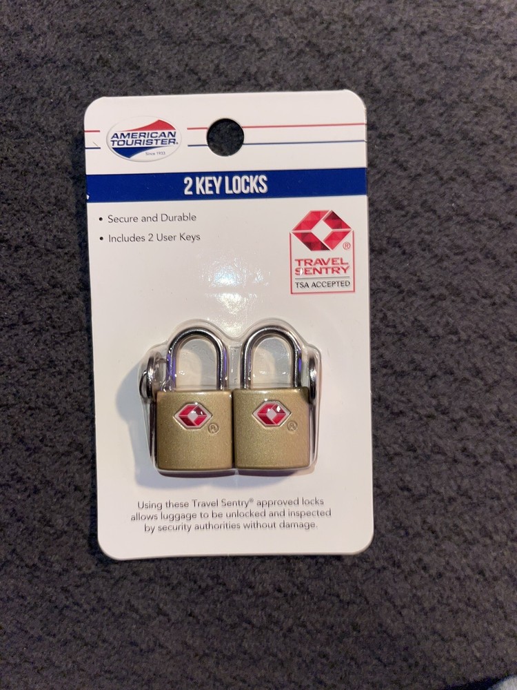 American Tourist TSA Approved Padlocks With Keys 2-Pack