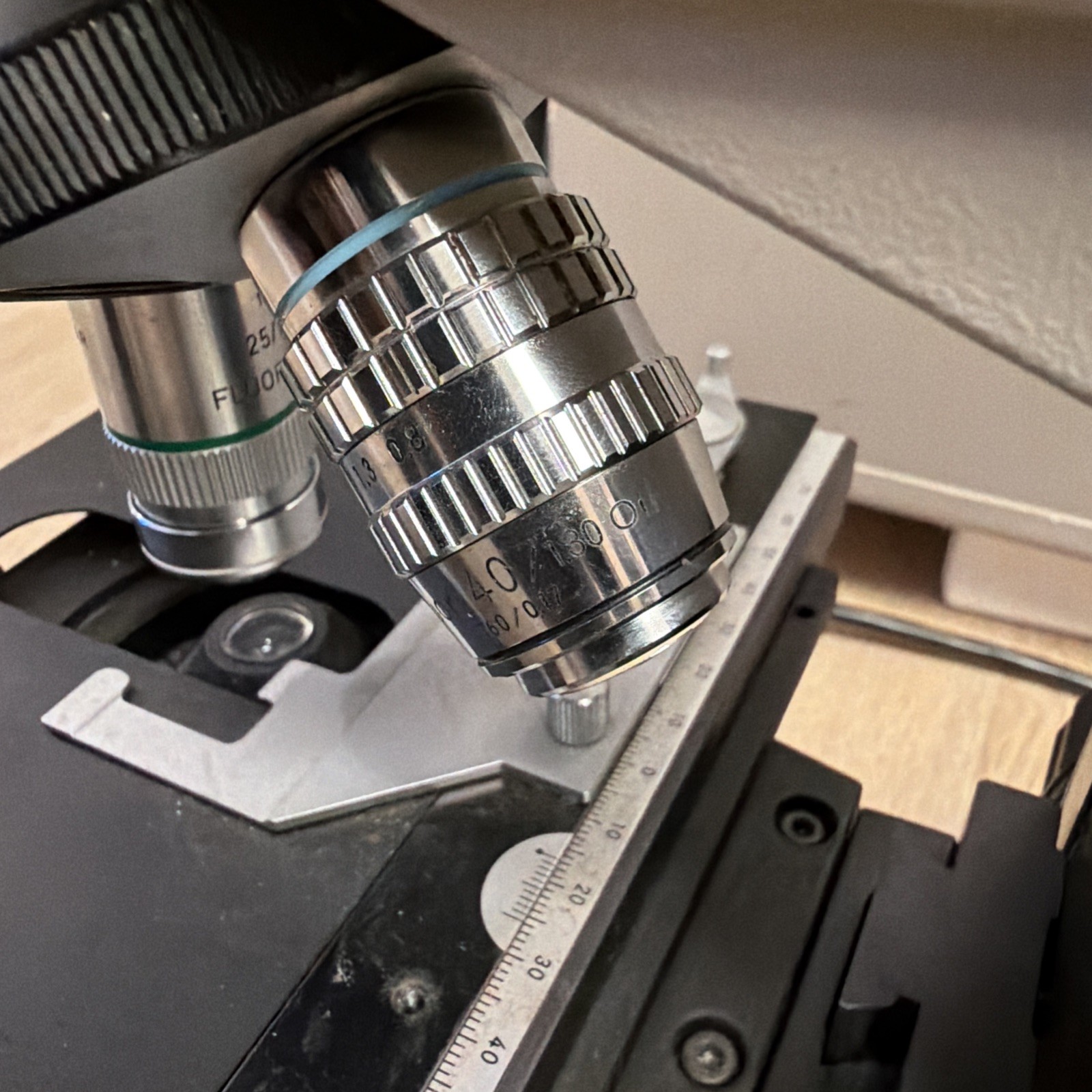 Nikon Optiphot Microscope w/ 2 objective lenses