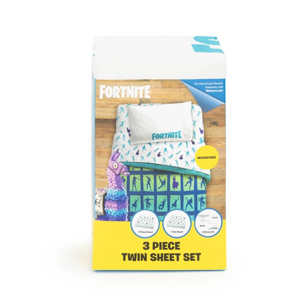 Fortnite "Boogie Bomb" 3pc Twin Sheet Set