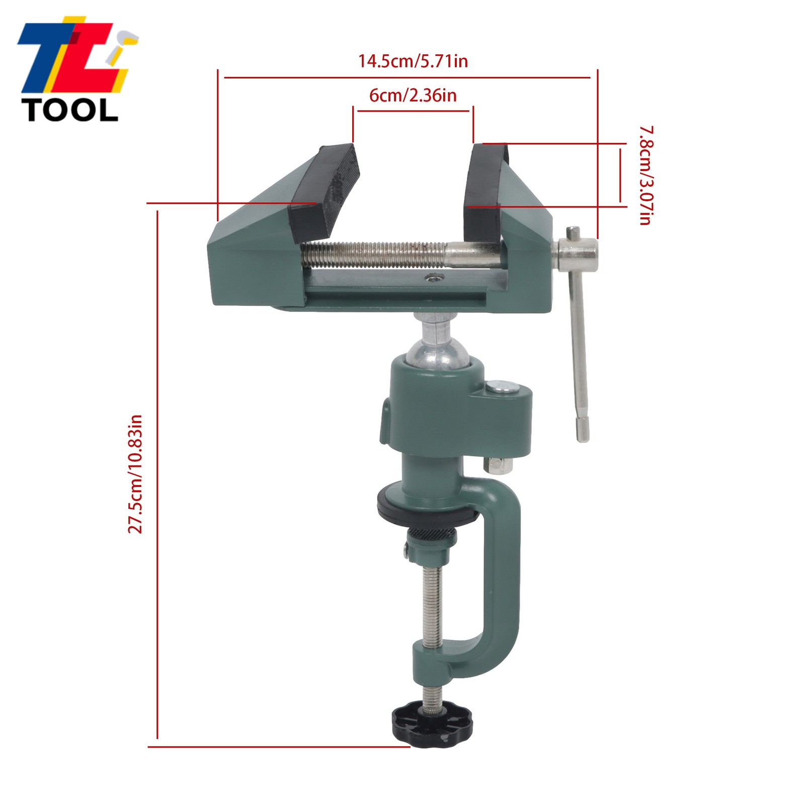 3" Table Bench Vise Work Bench Clamp 360° Swivel Rotating Hobby Crafts Universal