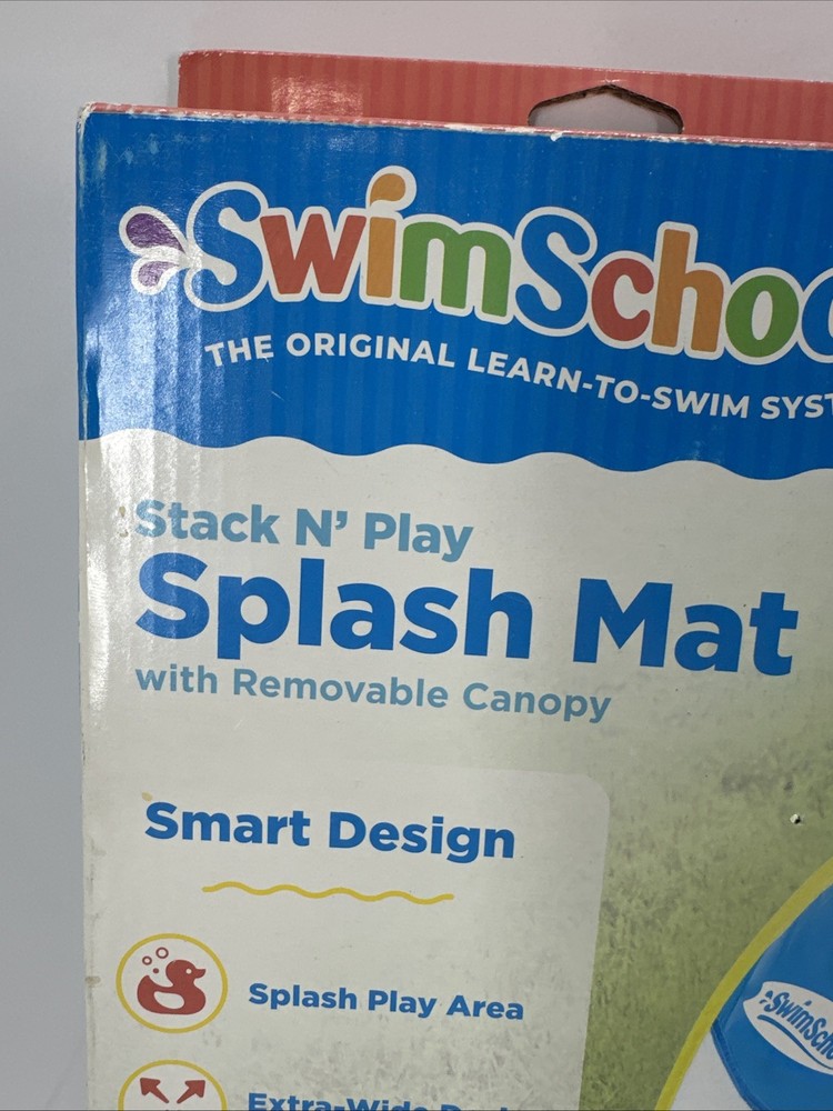 Stack N' Play Teal Inflatable Splash Mat with Removable Canopy 28" By SwimSchool