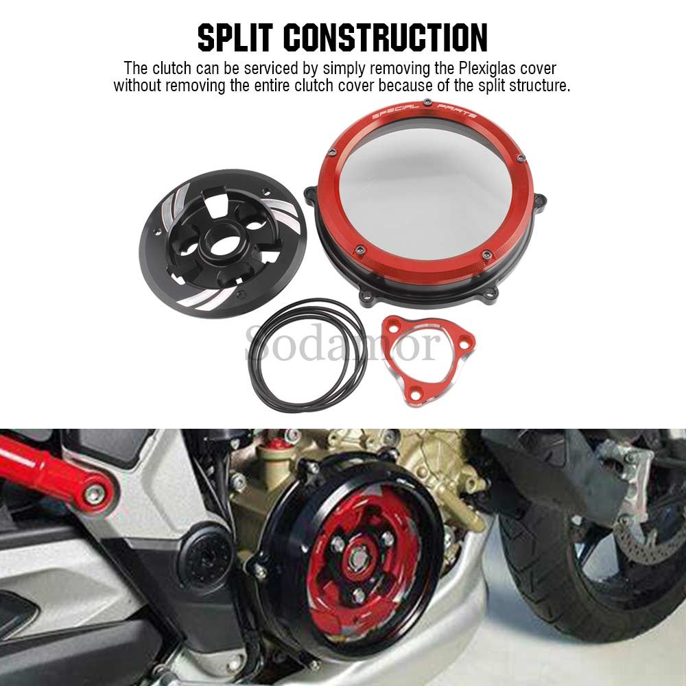 CNC Racing Engine Clear Clutch Cover Spring Retainer For Ducati Panigale V4 18+