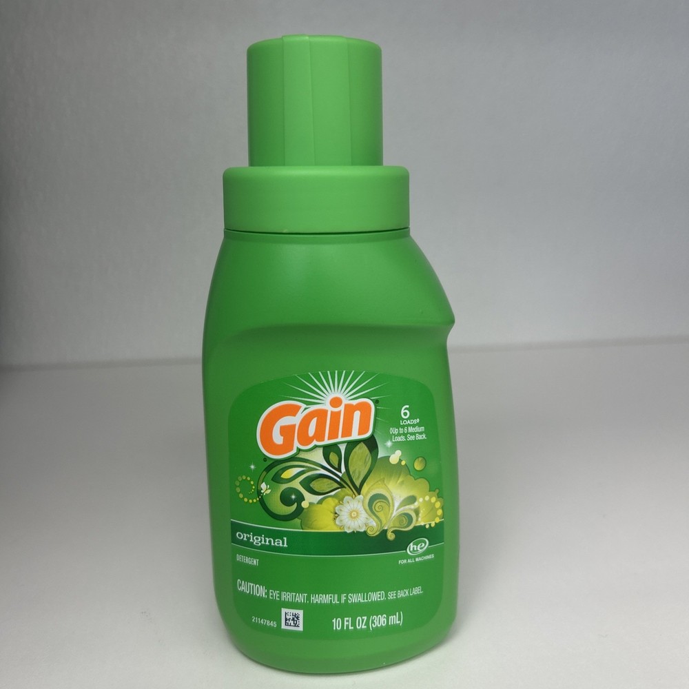 2 Pack Gain Laundry Detergent Liquid, Original, 10 fl oz