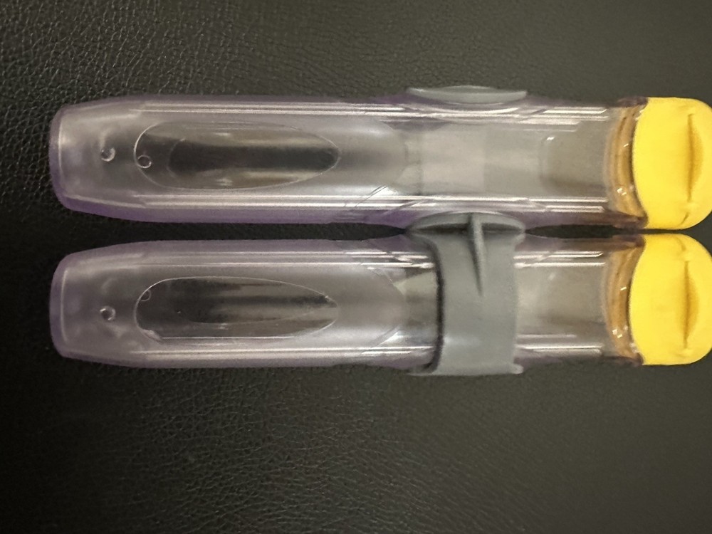 2 EpiPen Auto-Injector Plastic Case, Empty Tube Holder with Connector