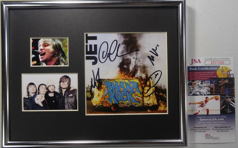 SIGNED JET AUTOGRAPHED CD DISPLAY FRAMED CERTIFIED AUTHENTIC JSA COA # JJ57500