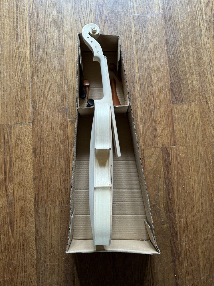 10 pack-White Violins, 4/4 Unfinished Chinese Maple, Flame Back