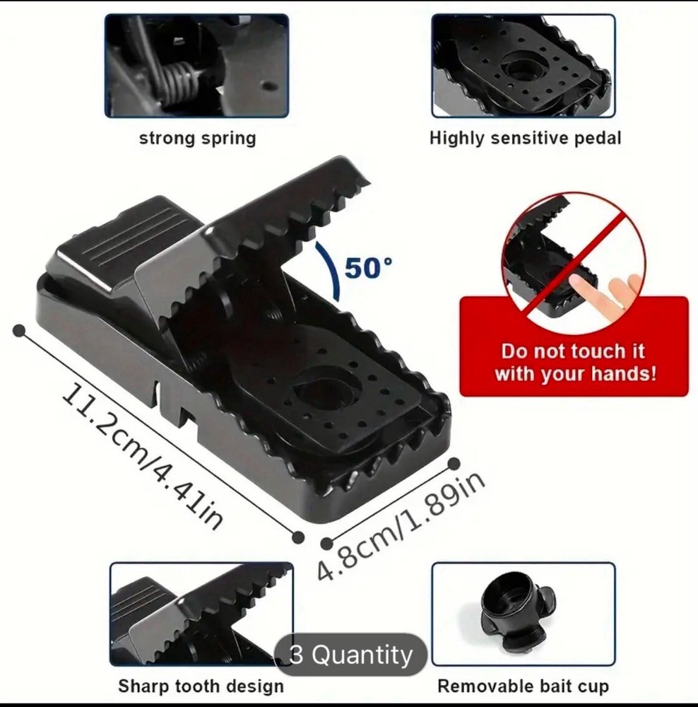 4 Pcs Quick Effective Safe Mouse Traps, Indoor Mice Catcher