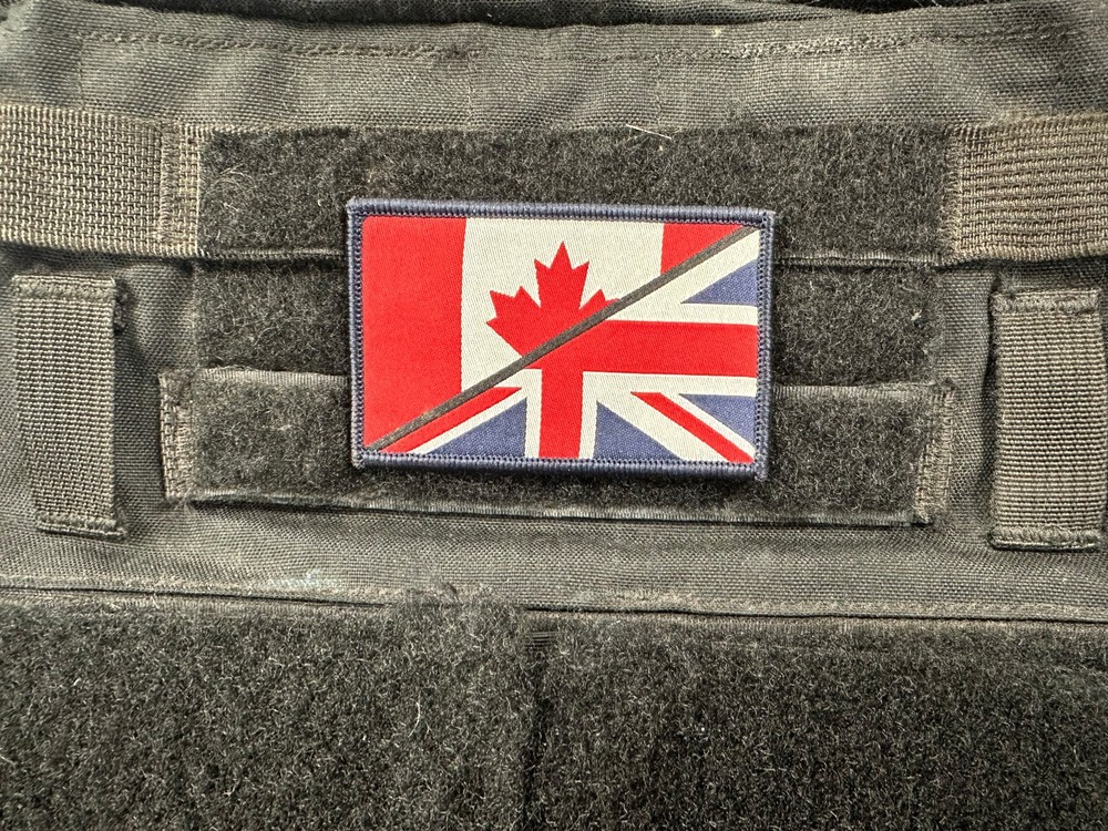 Canada–UK Combined Flag Patch (Hook and Loop Backed) - Ex Combined Operations