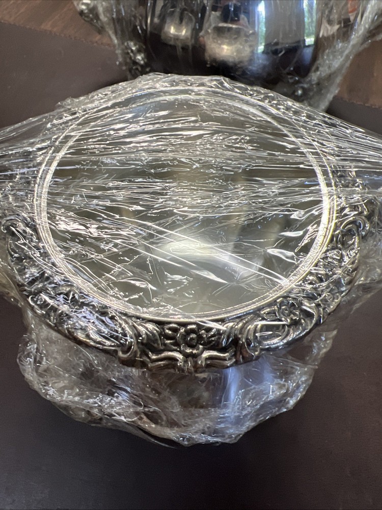 VTG Oneida Webster Wilcox Countess Silverplate Footed 4 PC Tea & Coffee Service