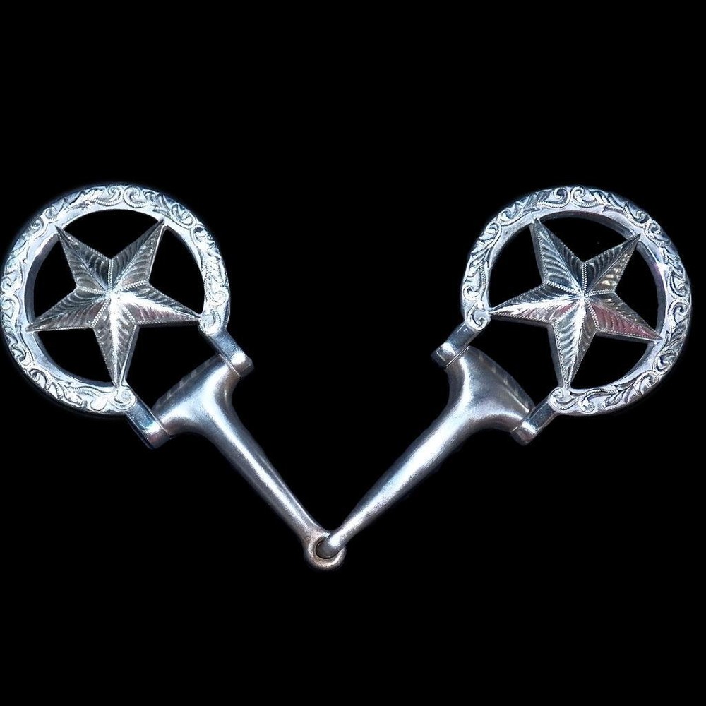 Les Vogt Performax Silver Lone Star Don Dodge Dee D Ring Smooth Show Snaffle Bit
