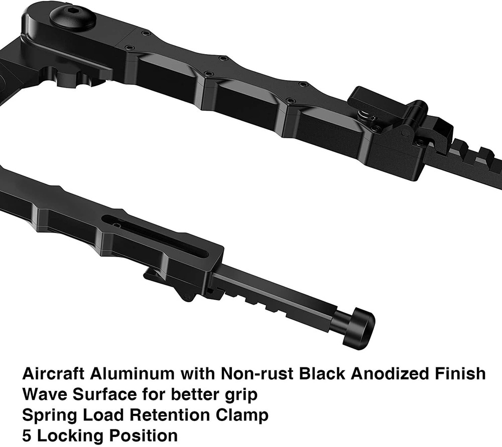 Split Bipod Adjustable Tactical Stand Rifle Bipod V9 Hunting Bipod