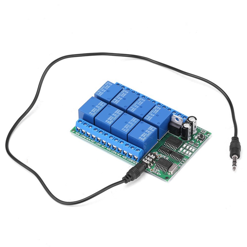 DC 12V 8CH DTMF Relay Phone Voice Decoder Remote Controller Switch Module Hot↑