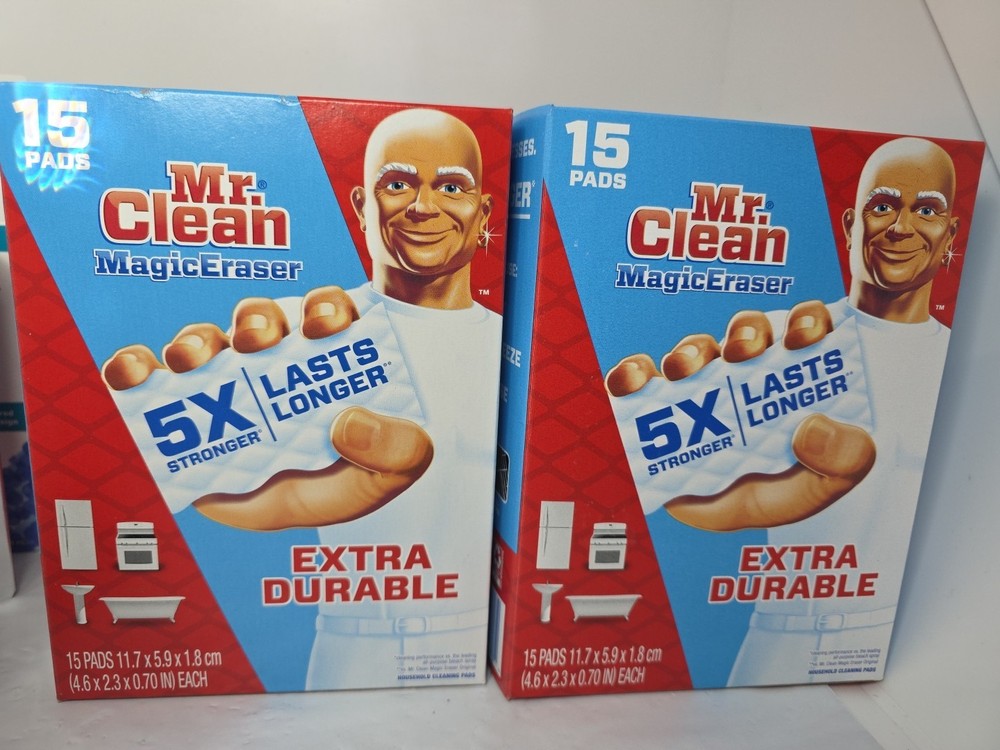 Mr. Clean Magic Eraser 5X Stronger Extra Durable Scrubbers 15 Pads. (2 Pack)