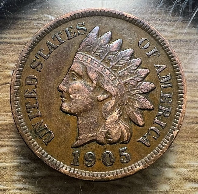 1905 Indian Head Cent - Actual Coin Shown - Free Shipping & Tracking INV#37