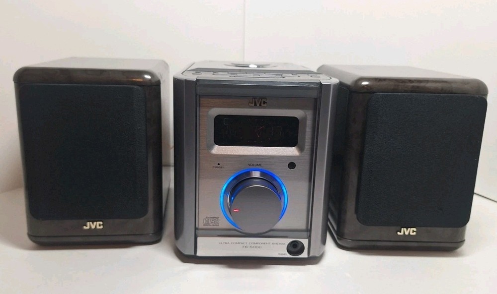 JVC FS-5000 Ultra Compact Component System CD FM AUX Marbled Gray 1998 Working