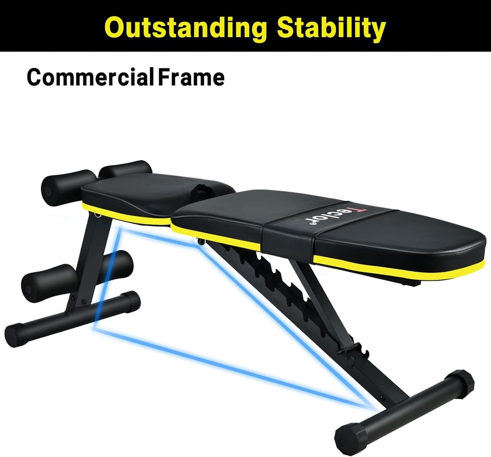 Adjustable Weight Bench 10 Backrest Position Exercise Bench