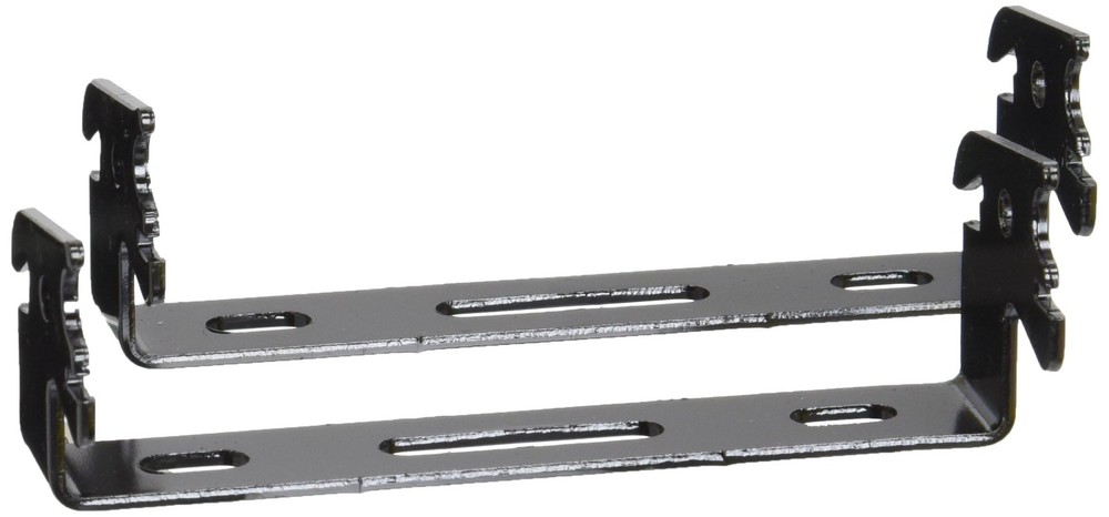 1x4 Inch C-Bracket Slotted Metal Pegboard Hook Black Tool Board Accessory