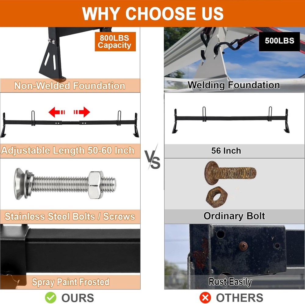 Van Ladder Roof Racks 3 Bars Chevy Express Ford E