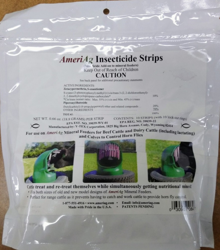 Fly Strips for Ameriag mineral Feeder 10 strips per pack Fly Strips Ameriag