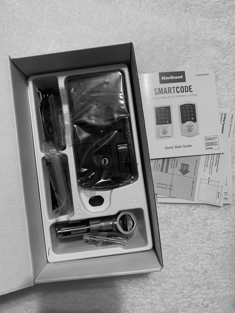 Kwikset SmartCode Touchpad Electronic Lock Black with Quick Start Guide