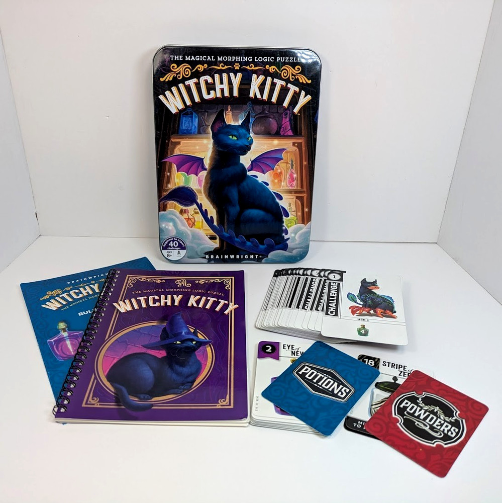 Witchy Kitty Game Magical Morphing Logic Puzzle Tin Brainwright 2017 1 Player