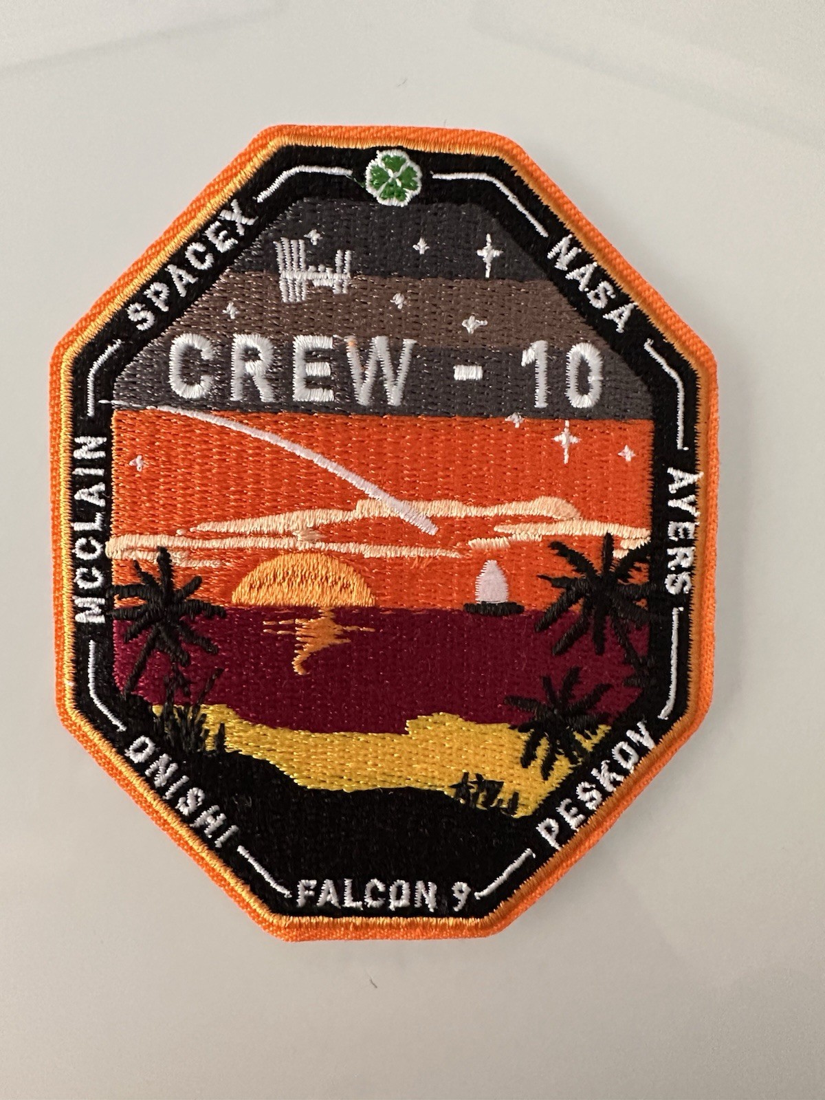 Space Crew 10 Dragon ISS Program Mission Patch 3.5”