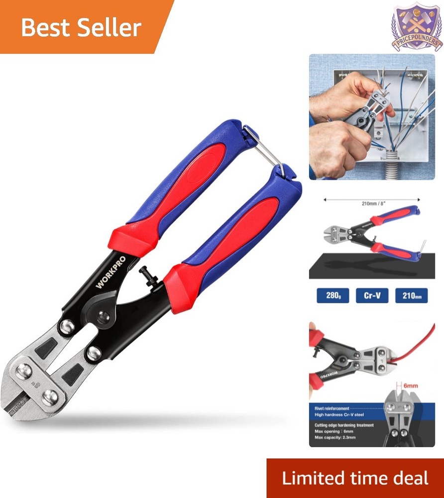 8-Inch Spring-Loaded Mini Wire Cutter - Perfect for Electricians & DIY Projects